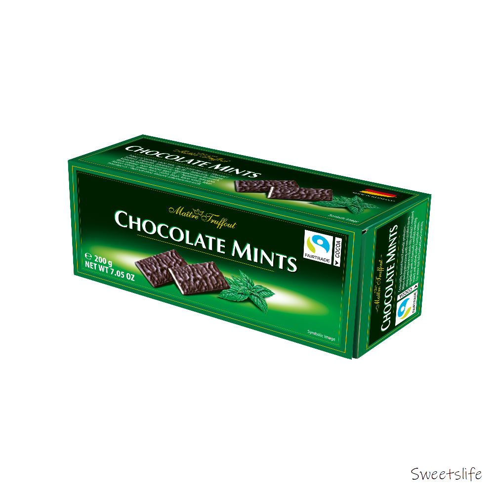 Chocolate Mints Zartbitter Täfelchen Minze 200g