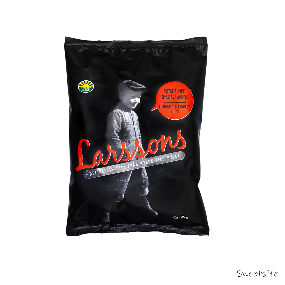 Larssons Kartoffelchips mit Lakritzgeschmack 125g