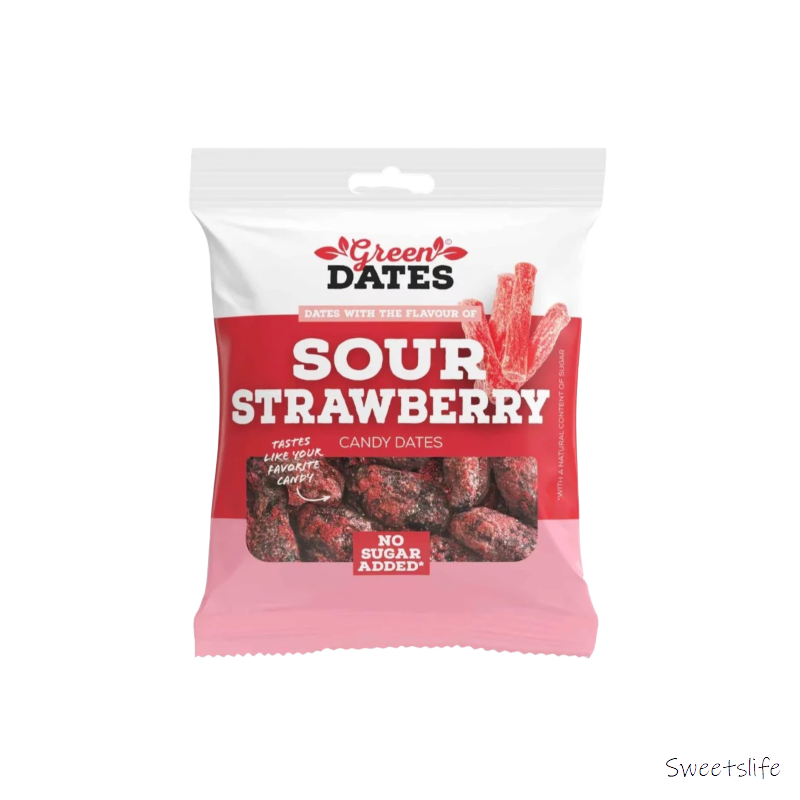 Green Datteln Sour Strawberry 90g