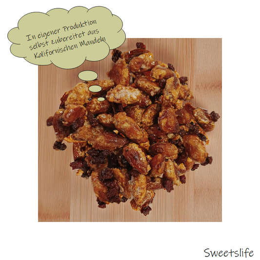 Süß -Salzige Bacon Crunch Mandeln
