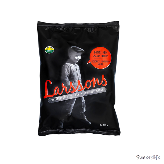 Larssons Kartoffelchips mit Lakritzgeschmack 125g